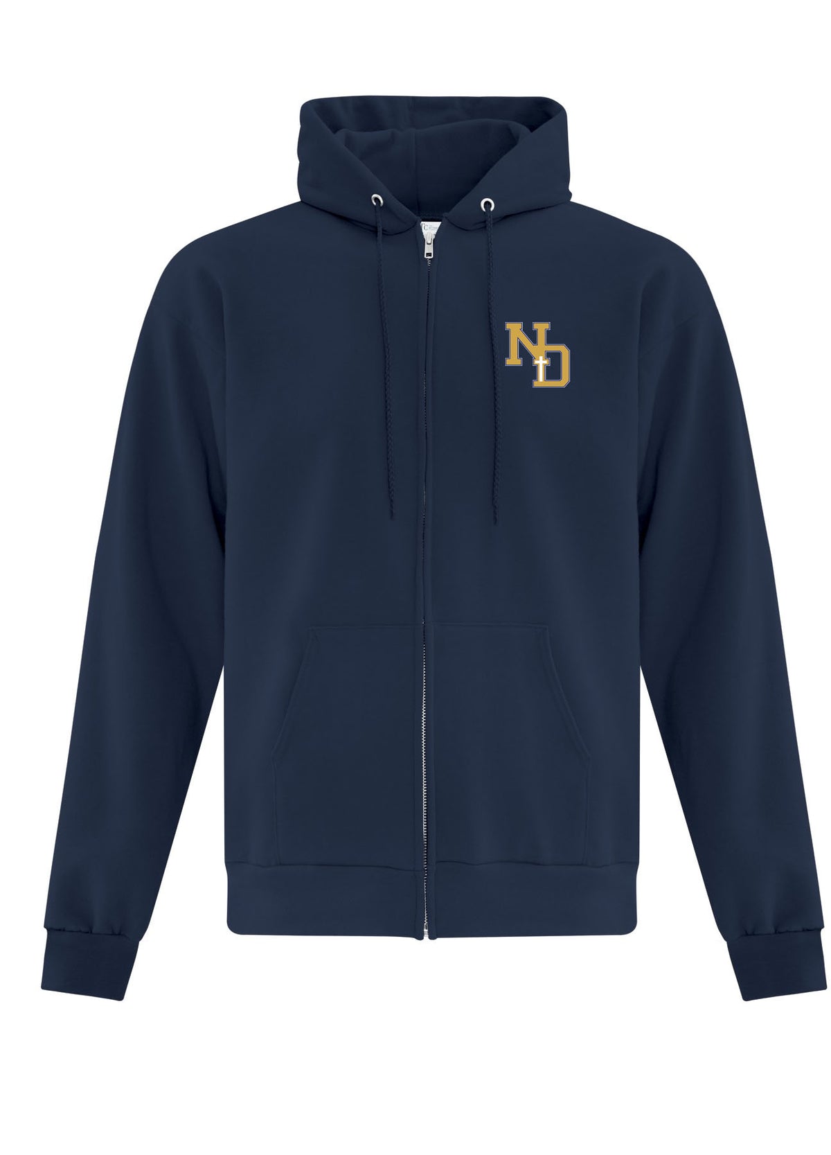 Notre Dame Catholic Elementary Adult Spirit Wear Zipper Hoodie (2 Colors)