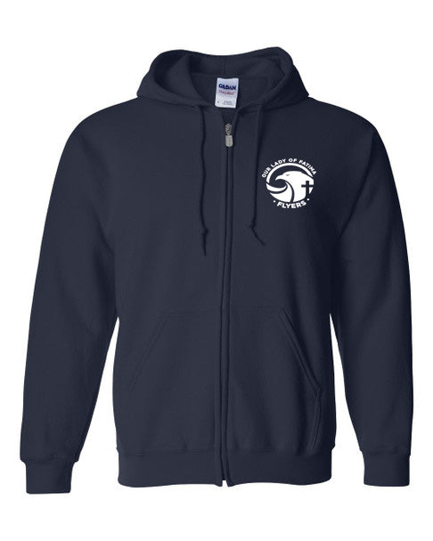 Our Lady of Fatima Spirit Wear Adult Zipper Hoodie (Navy)
