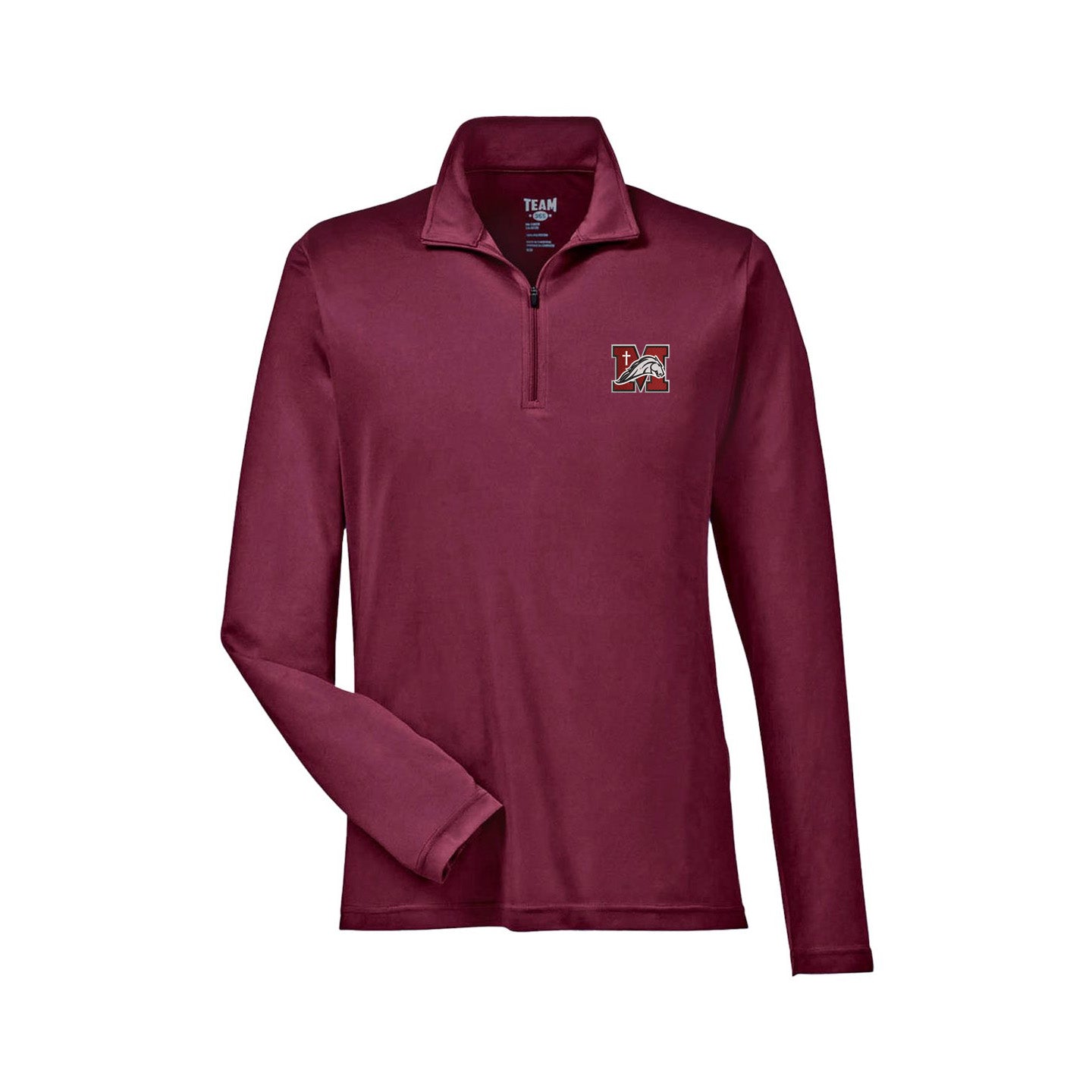 Saint Michael Spirit Wear Maroon 1/4 Zip Sweater (Dri Fit)