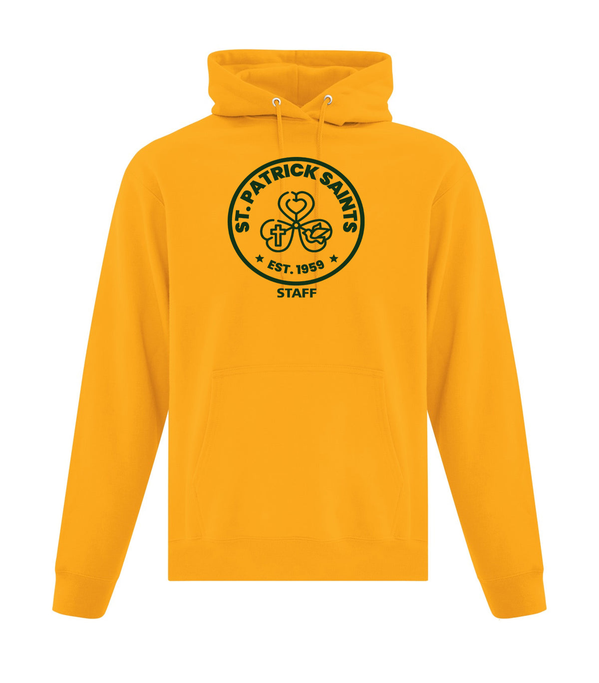 *NEW* St. Patrick STAFF Spirit Wear ATC Gold Adult Hoodie (Port Colborne)