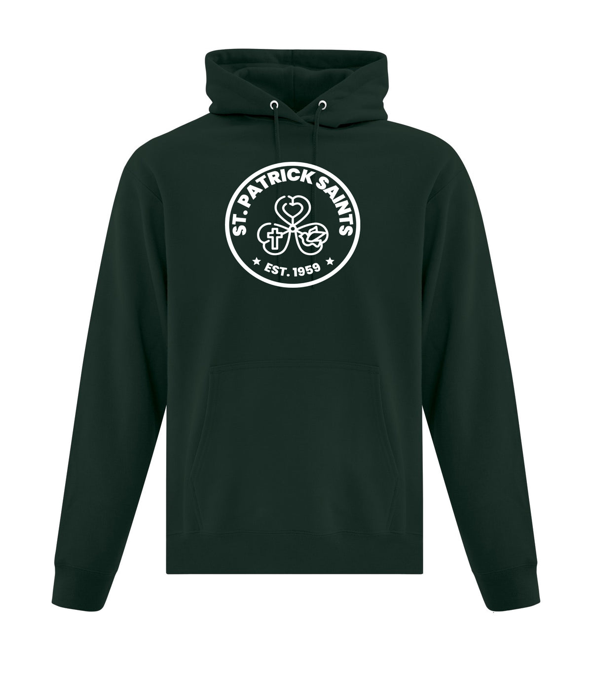 *NEW* St. Patrick STAFF Spirit Wear ATC White Adult Hoodie (Port Colborne)