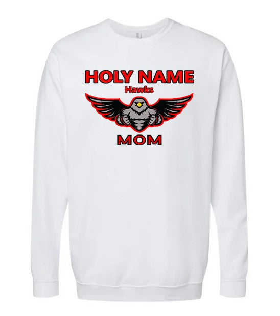 *NEW* Holy Name Catholic Elementary Spirit Wear Adult MOM Crewneck (White)