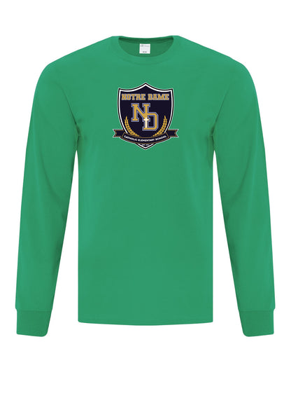 Notre Dame Catholic Elementary Adult Long Sleeve Shirt (2 Colors)