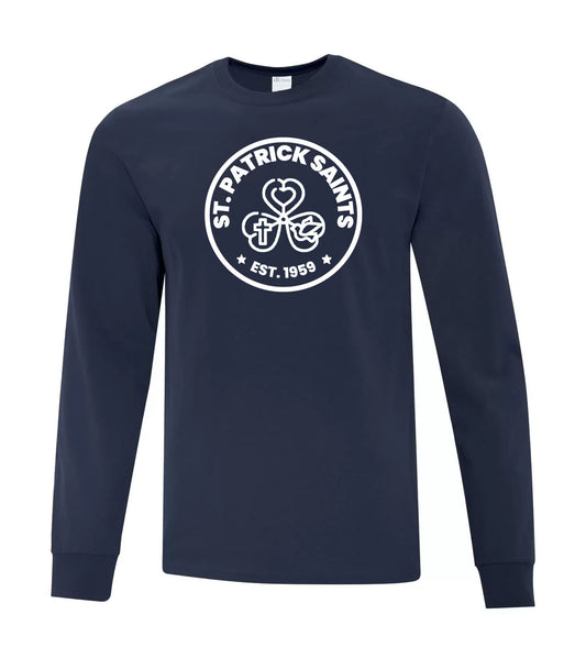 *NEW* St. Patrick Catholic Elementary Adult Long Sleeve (Port Colborne) (Navy)