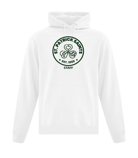 *NEW* St. Patrick STAFF Spirit Wear ATC White Adult Hoodie (Port Colborne)