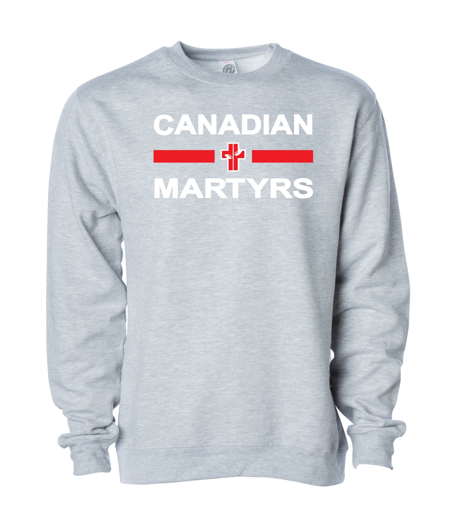 Canadian Martyrs Spirit Wear Adult Grey Crew Neck